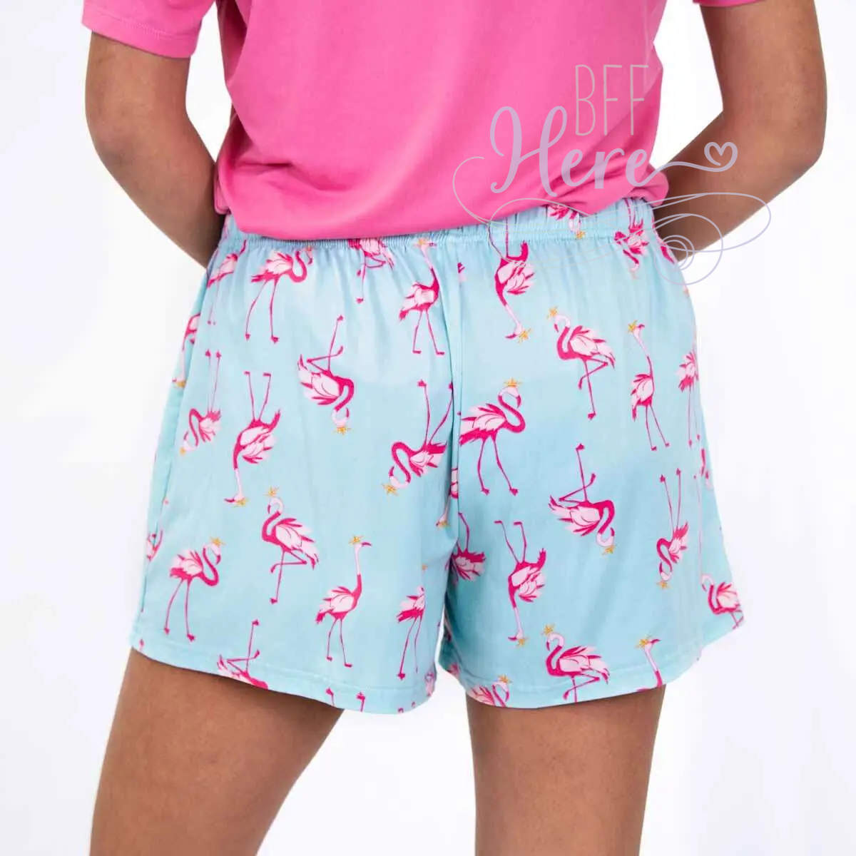 Flamingle Sleep Shorts - BFF Here