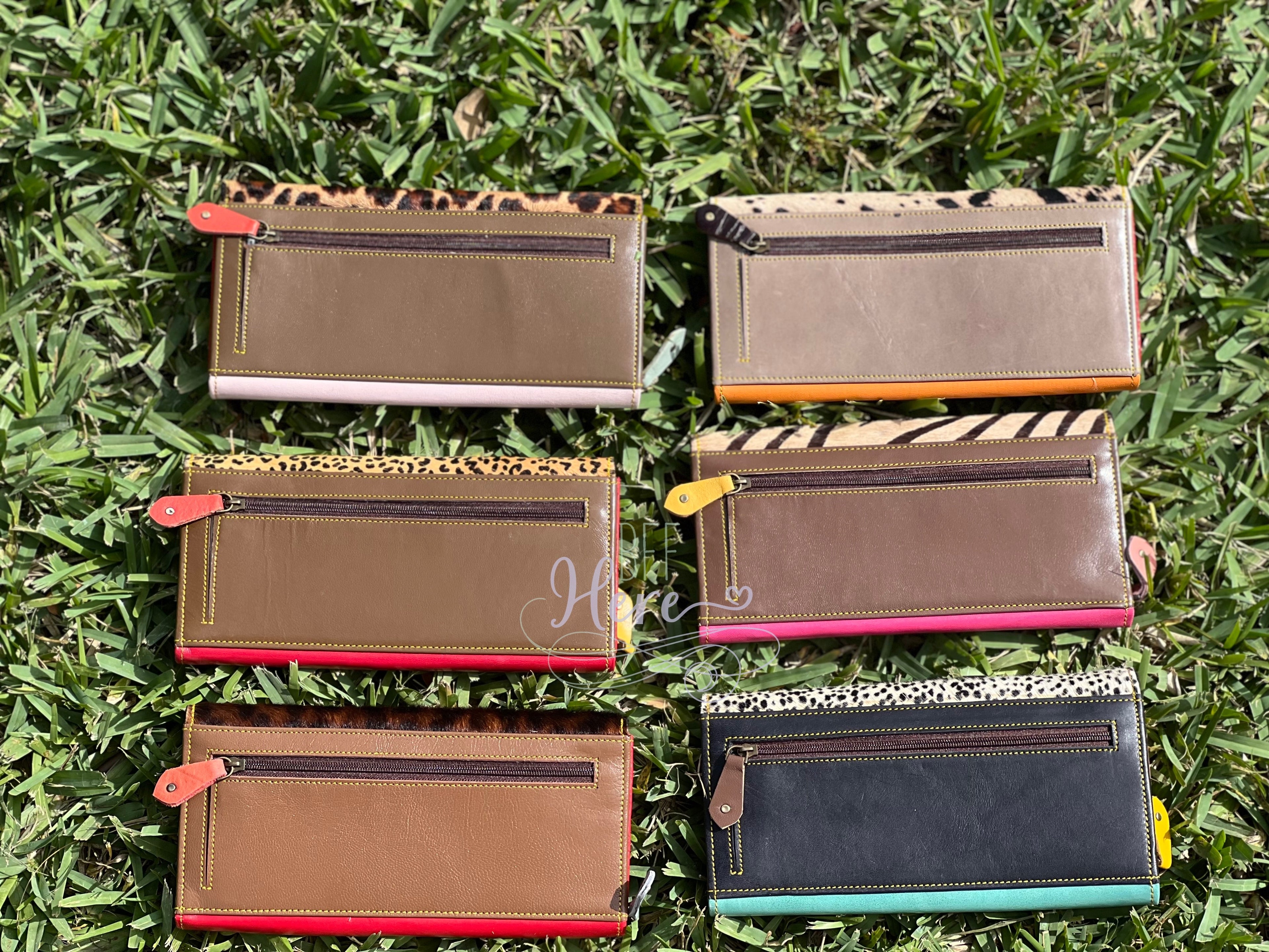 Tenille Leather and Hair on Hide Wallet - Choice of Color - BFF Here