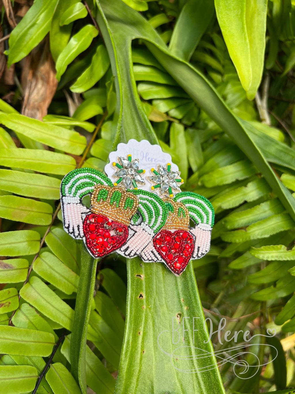 King Crown Seed Bead Earrings - BFF Here