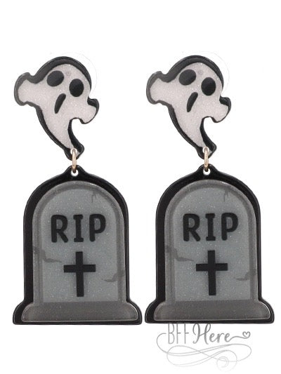 Spooky Tombstone Earrings - BFF Here