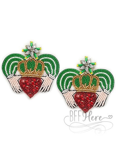 King Crown Seed Bead Earrings - BFF Here