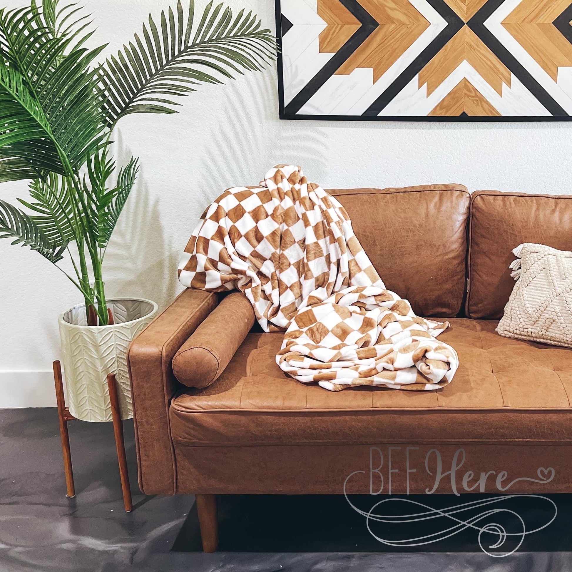 PREORDER Checkered Fleece Blanket — Choice of Color - BFF Here