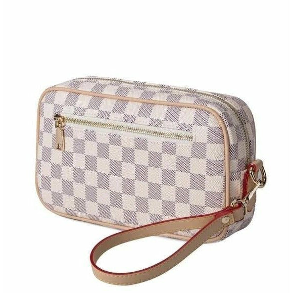 Cecily Checkered Wristlet -- Choice of Color - BFF Here