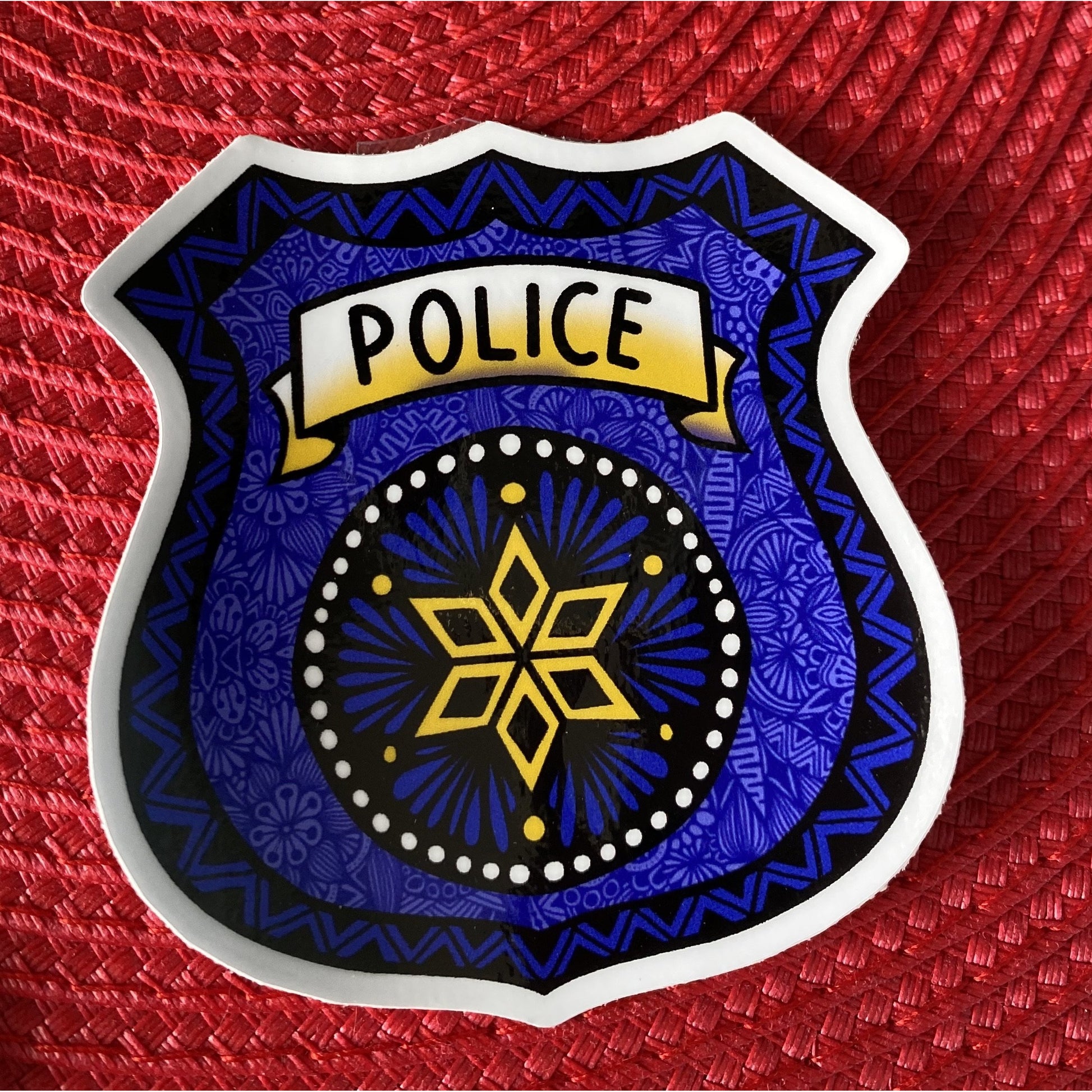 Police Badge Sticker - BFF Here