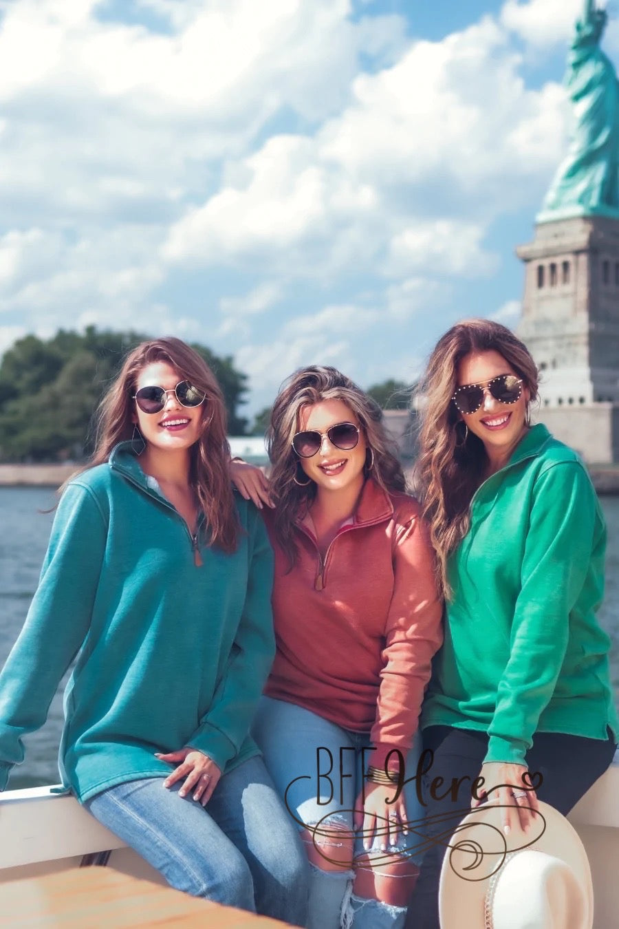 PREORDER— Miley Vintage Pullover -- Kelly Green - BFF Here
