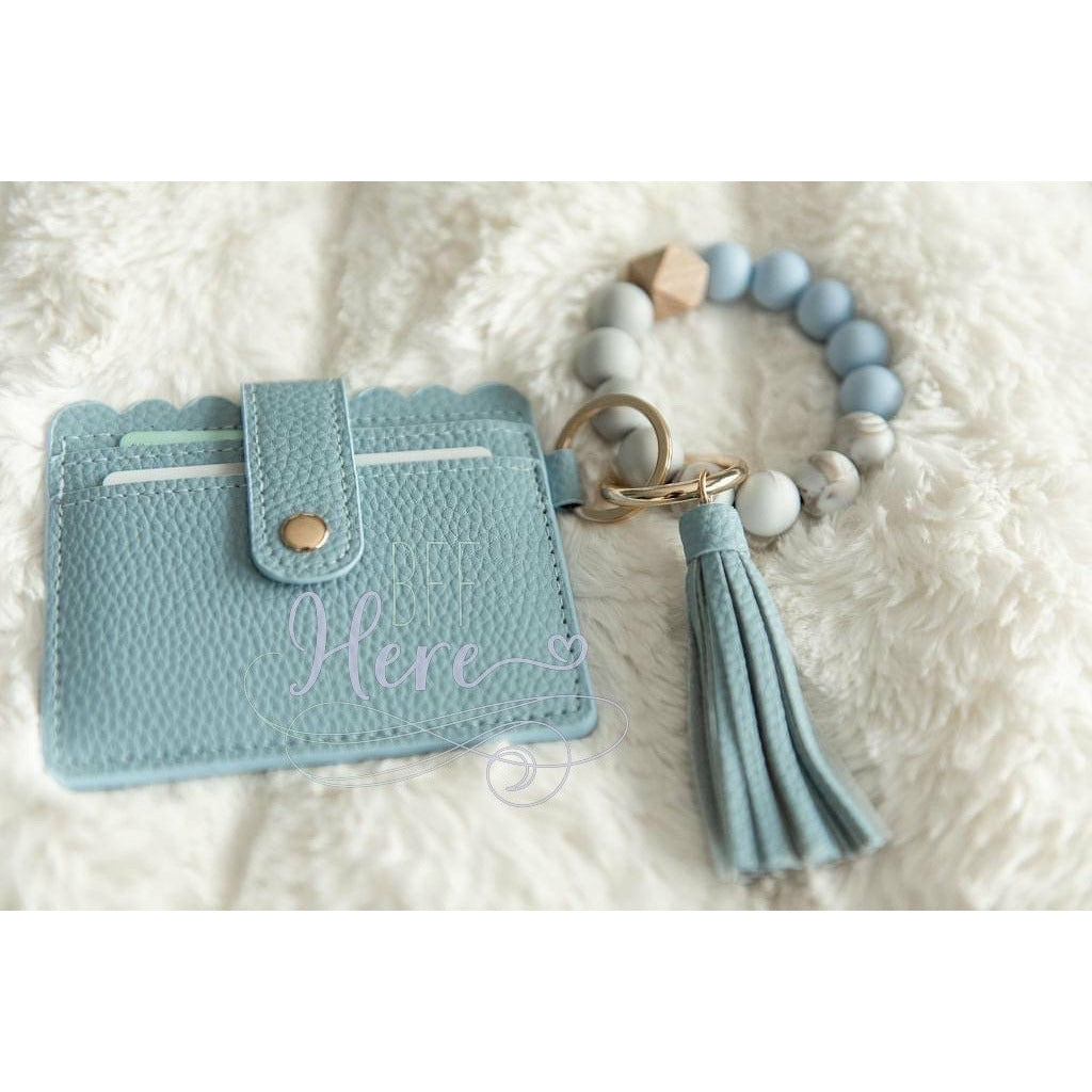 Dara Wristlet Keychain -- Baby Blue - BFF Here