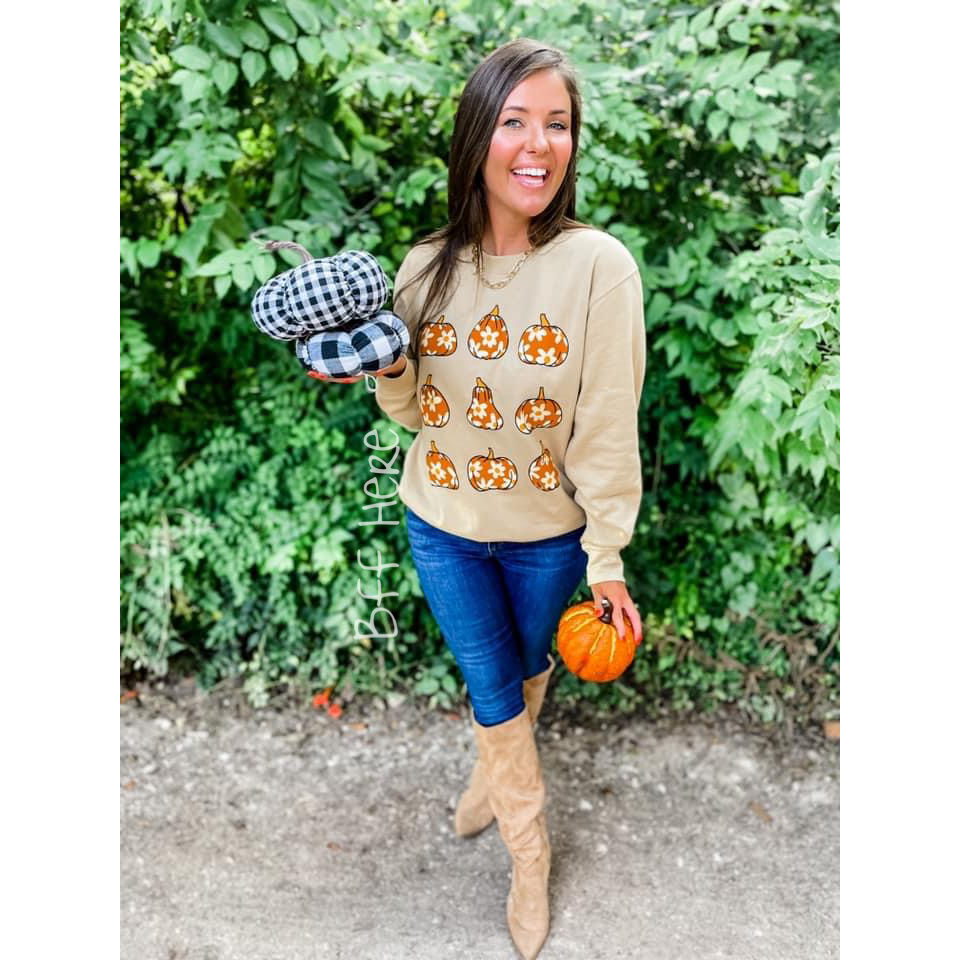 Daisy Pumpkin Sweatshirt - BFF Here