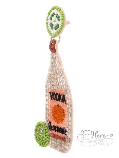 Vodka & Lime Seed Bead Earrings - BFF Here