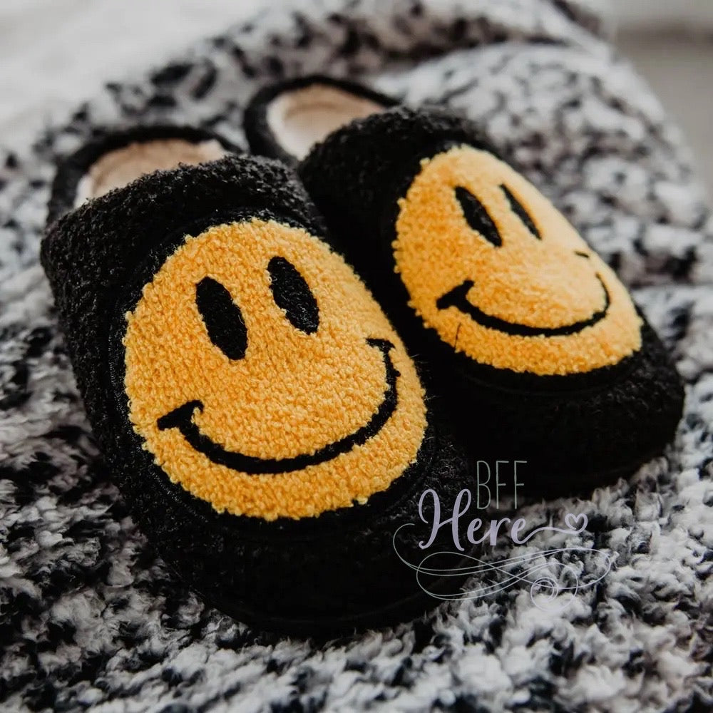 Smiley Face Slippers -- Choice of Color - BFF Here