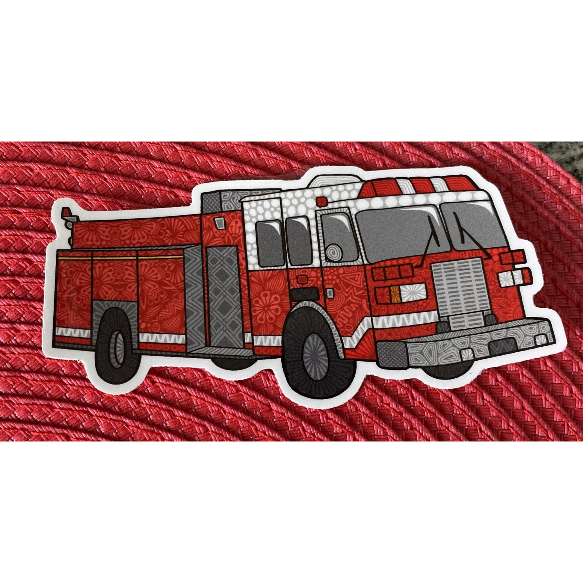 Fire Truck Sticker - BFF Here