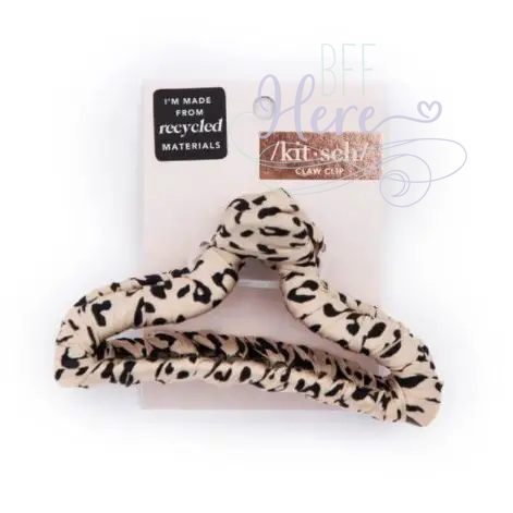 Satin Wrapped Claw Clip - Leopard - BFF Here
