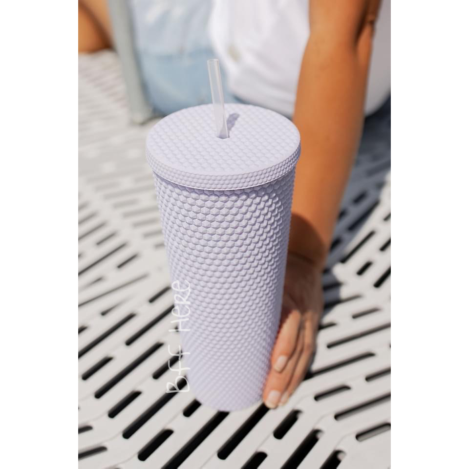 Studded Tumbler — Lavender Matte - BFF Here