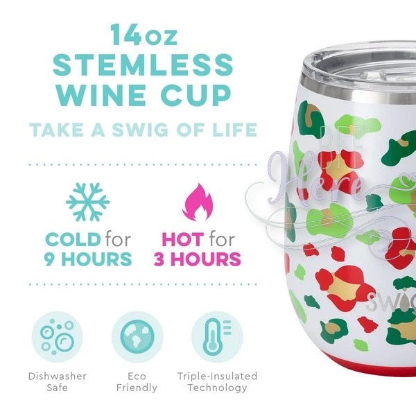 Jingle Jungle Stemless Wine Cup (14oz) by Swig Life - BFF Here