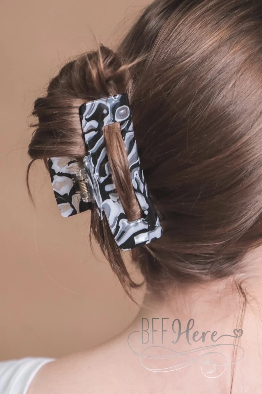 Marble Hair Clip — Choice of Color - BFF Here