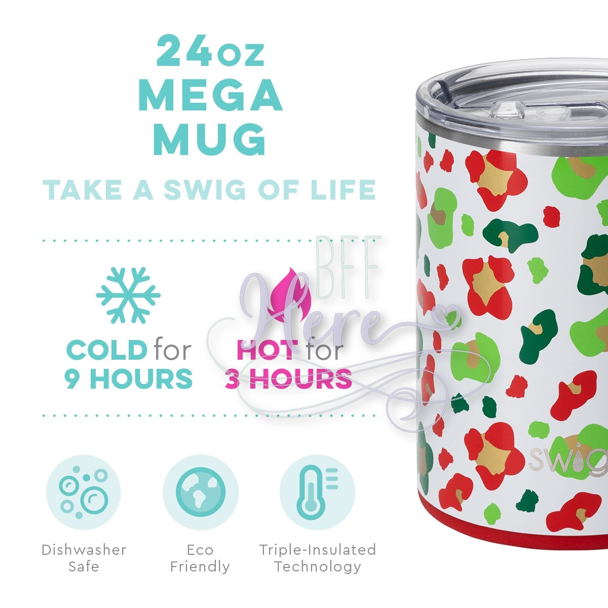 Jingle Jungle Mega Mug (24oz) by Swig Life - BFF Here