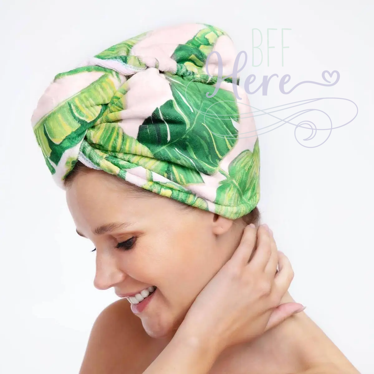 Quick Dry Hair Towel - Palms - BFF Here