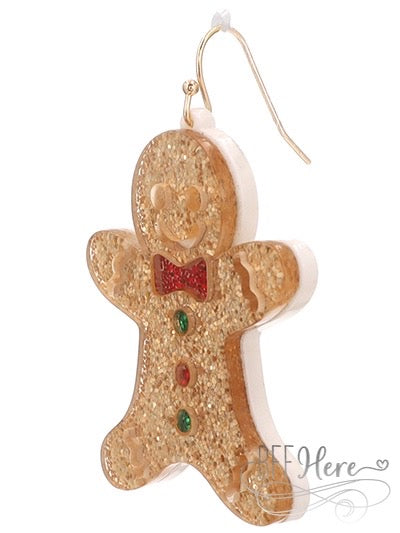 Gingerbread Man Earrings - BFF Here