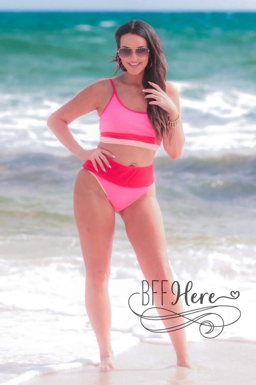PREORDER—Summer Hotspot Color Block Swimsuit - BFF Here