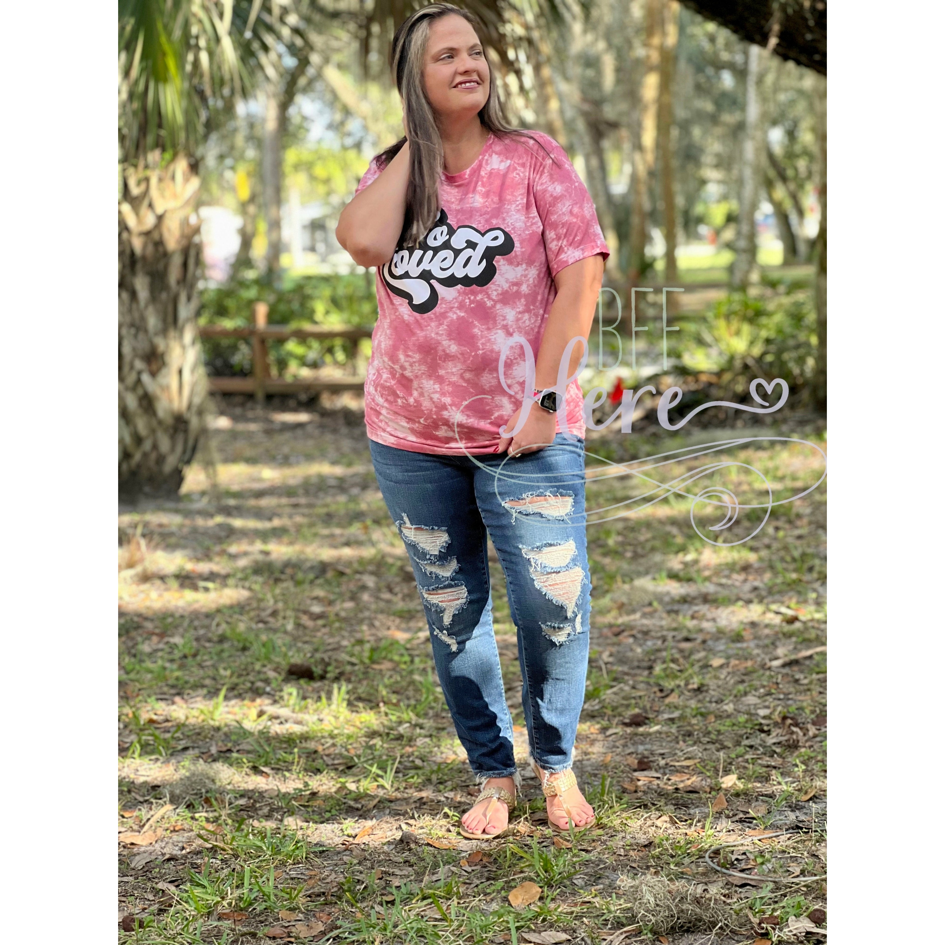 So Loved Pink Marble T-Shirt - BFF Here