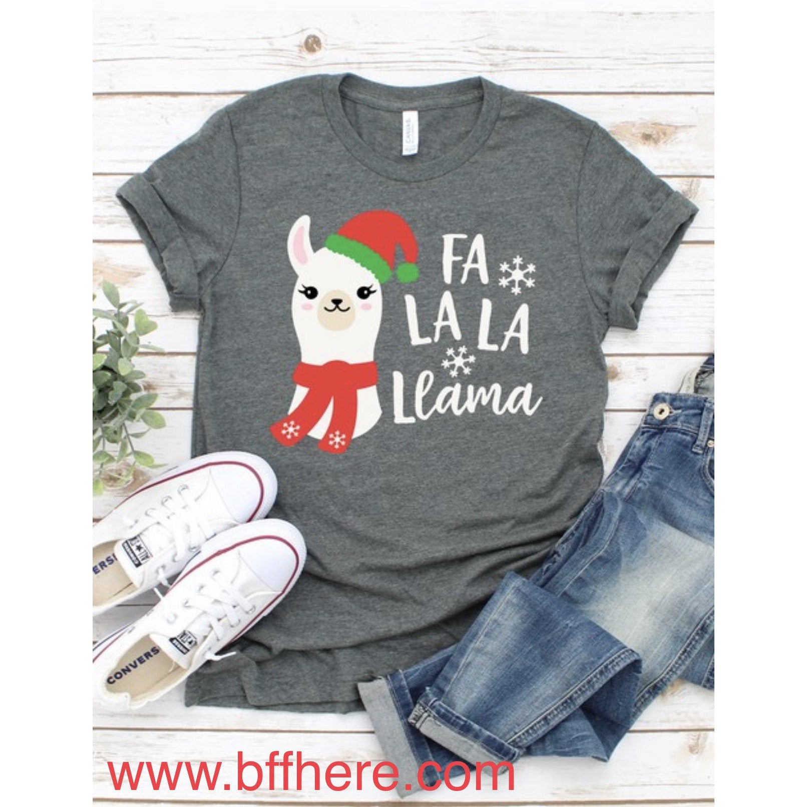 Fa la la la llama Graphic Tee - BFF Here