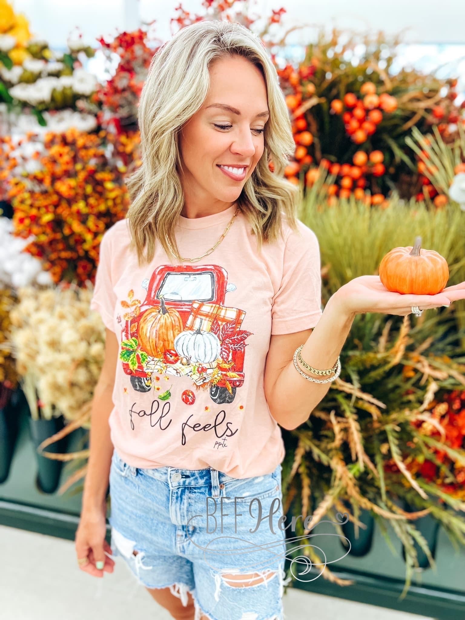 PREORDER — Fall Feels Truck Tee - BFF Here