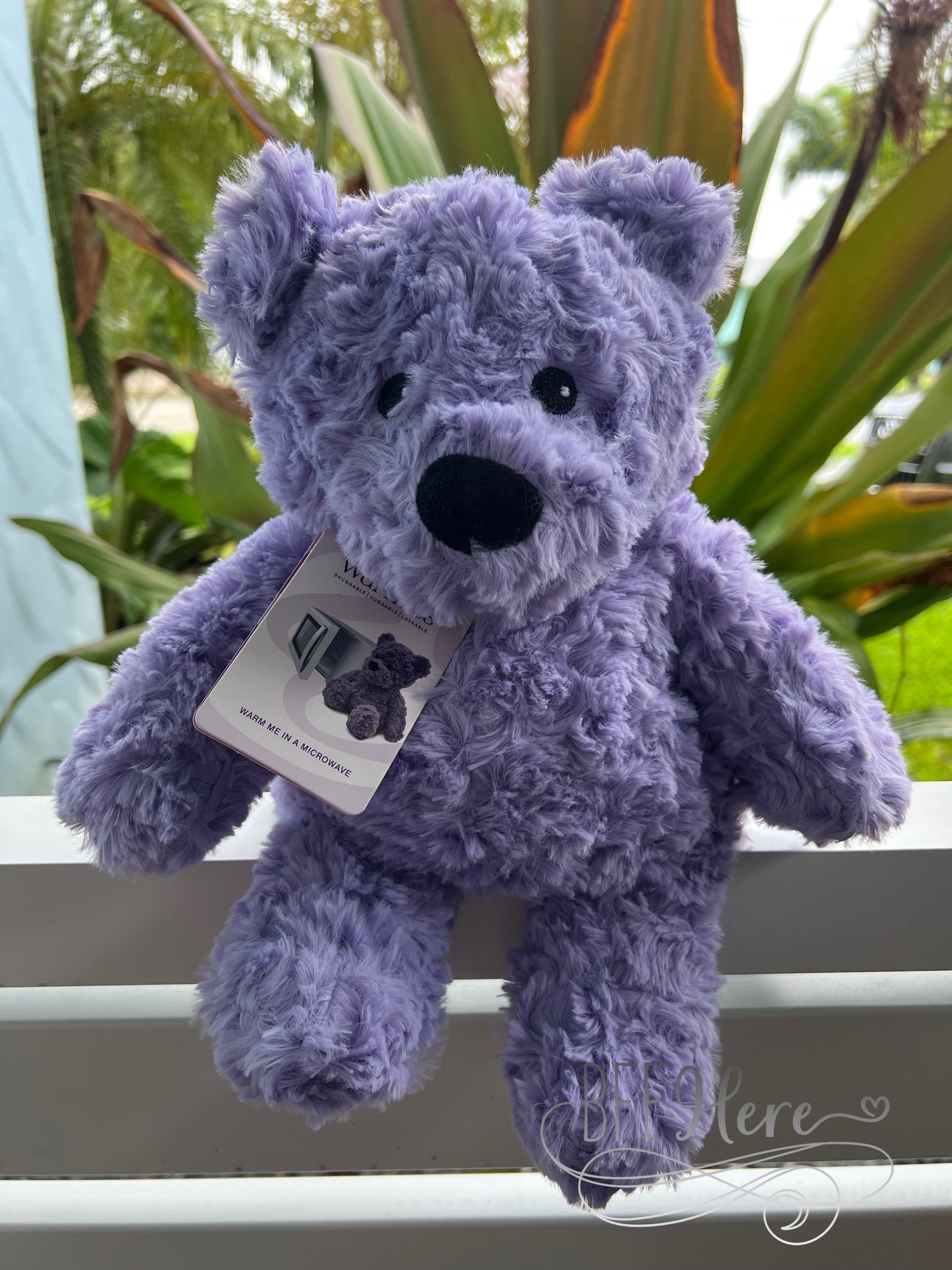 Warmies® Cozy Plush -- Purple Curly Bear - BFF Here