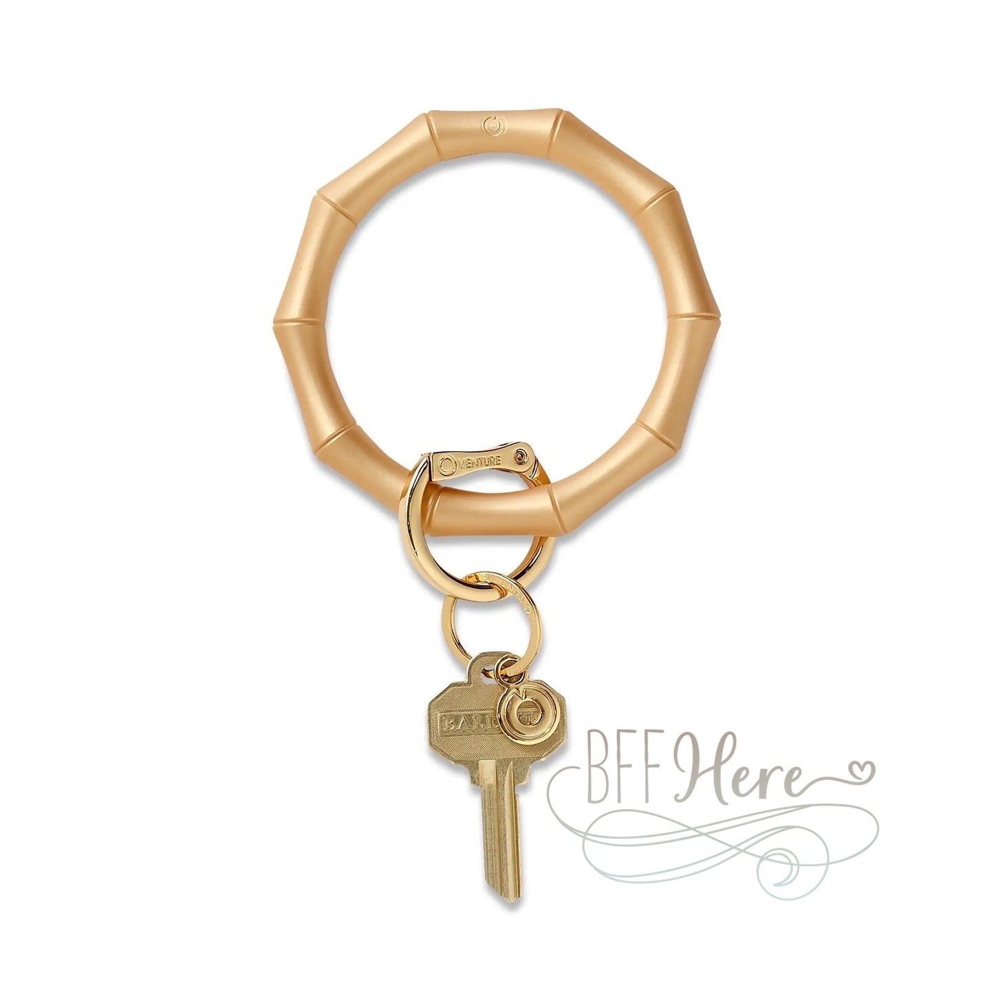 Gold Rush Bamboo - Silicone Big O-Key Ring  by Oventure - BFF Here