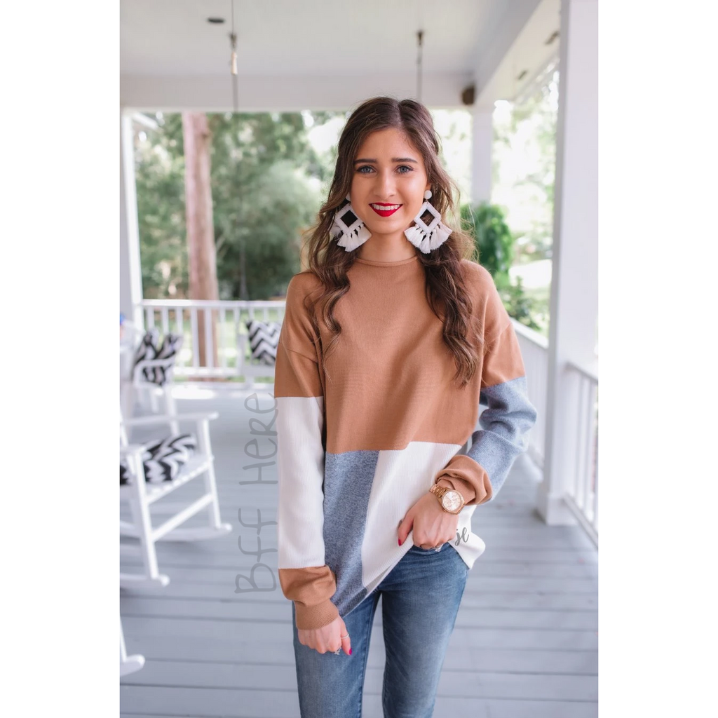 Hazel Color Block Sweater - BFF Here