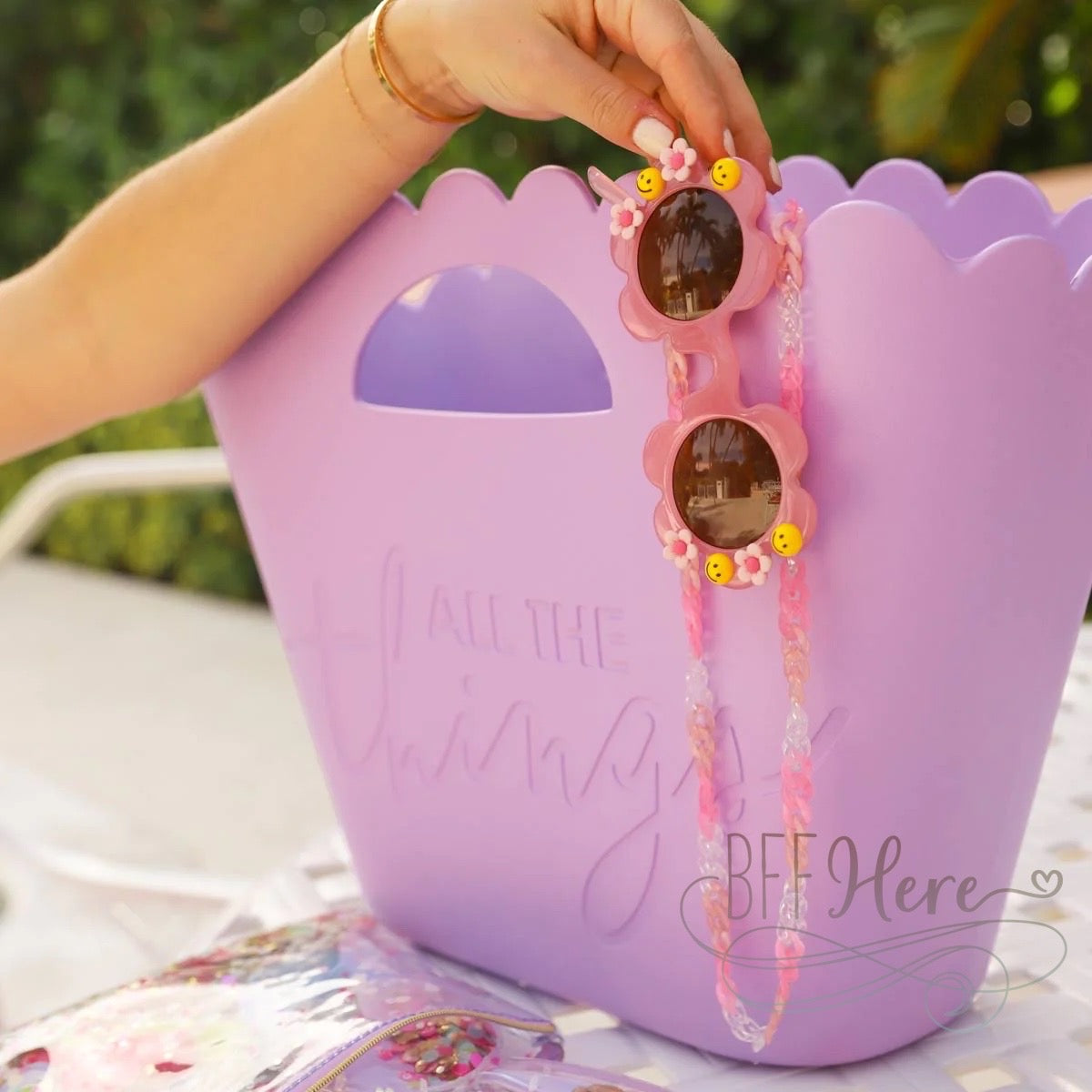 All The Things Lavender Jelly Tote by Packed Party - BFF Here