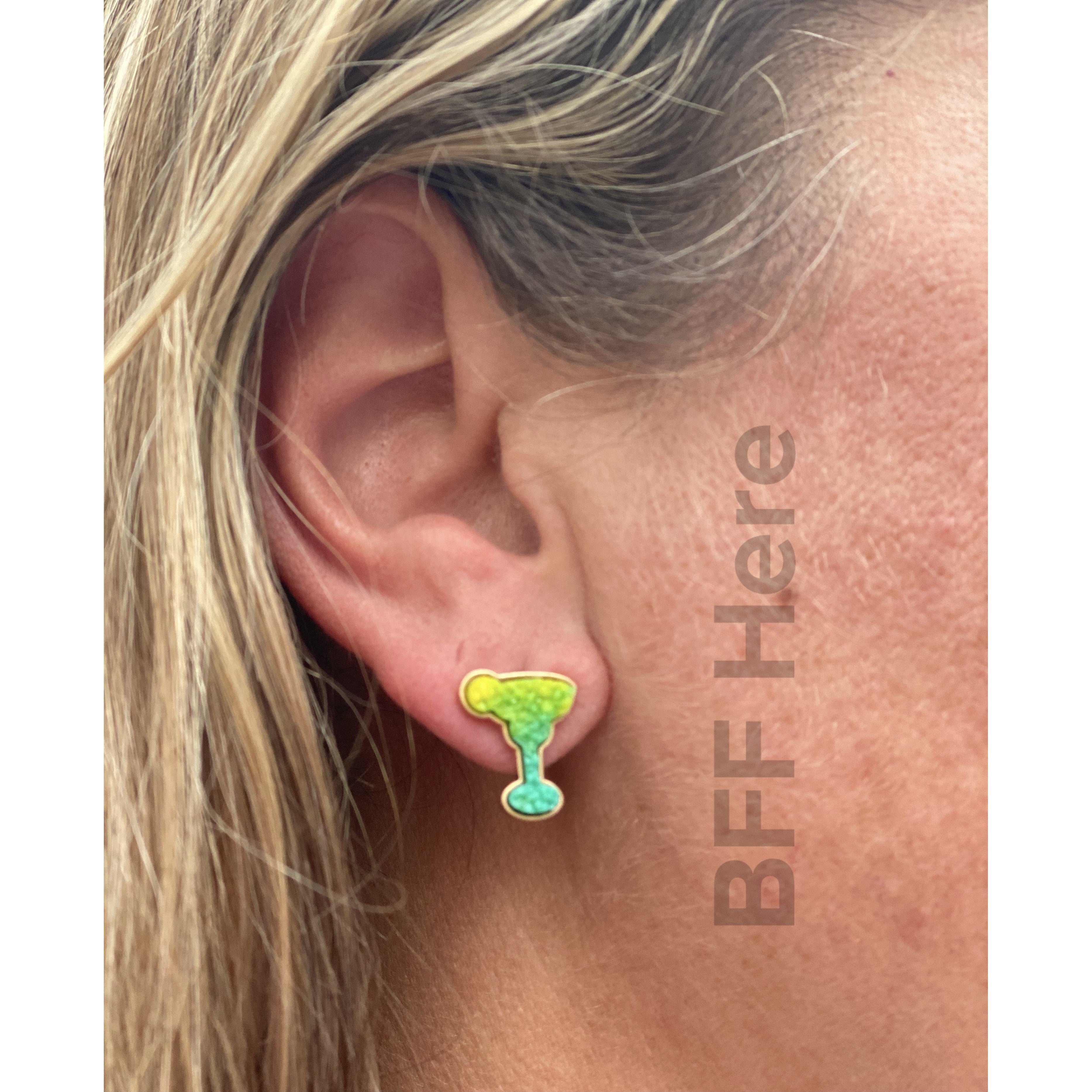 Cocktail Stud Druzy Earring -- Choice of Color - BFF Here