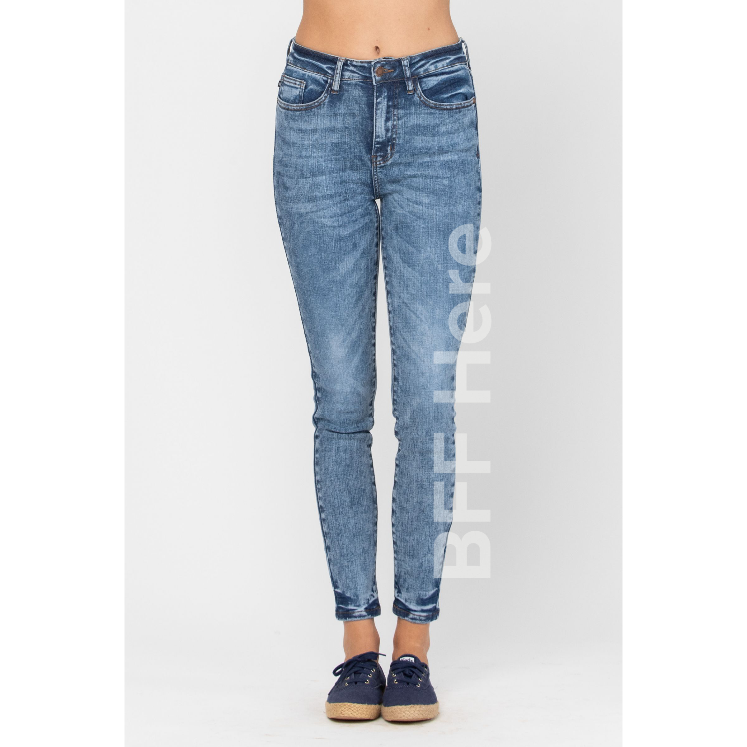Acid/Mineral Wash High Waist Skinny by Judy Blue - BFF Here