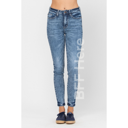 Acid/Mineral Wash High Waist Skinny by Judy Blue - BFF Here