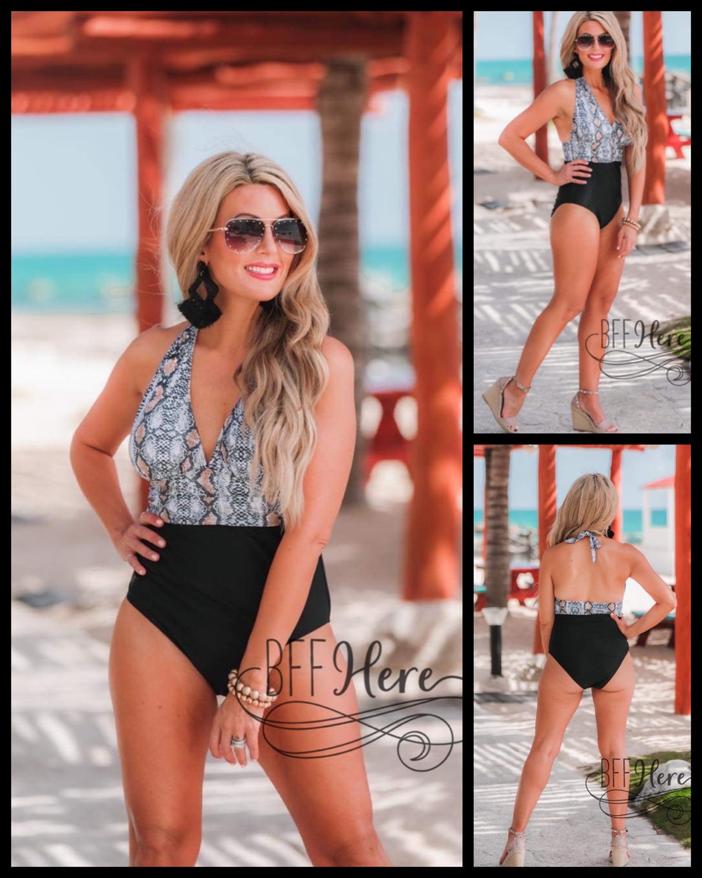 PREORDER—Vacation Cove Halter Swimsuit - BFF Here