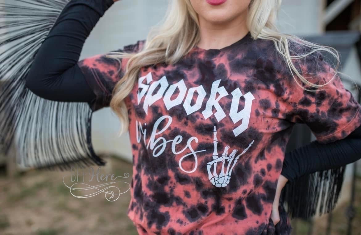 Spooky Vibes Tie Dye T-Shirt - BFF Here