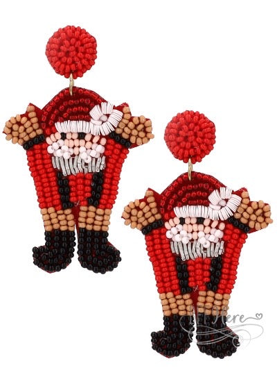 St Nick Seed Bead Earrings - BFF Here