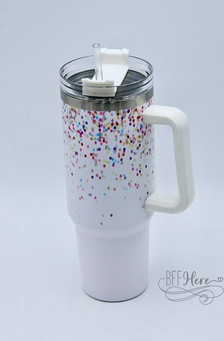 PREORDER— 40 oz. Hydrating Tumbler / Confetti - BFF Here