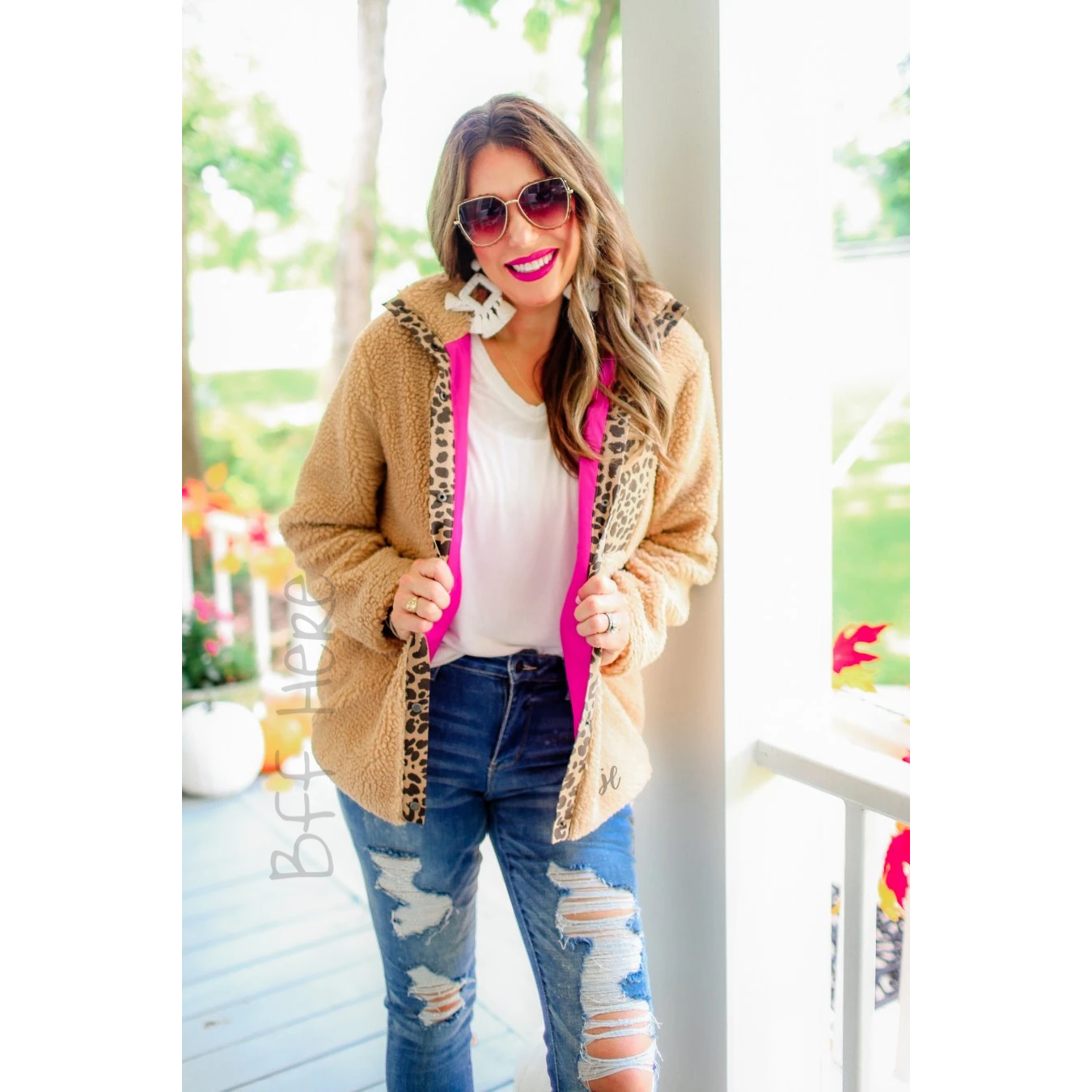 Rhett Shearling Leopard Jacket - BFF Here