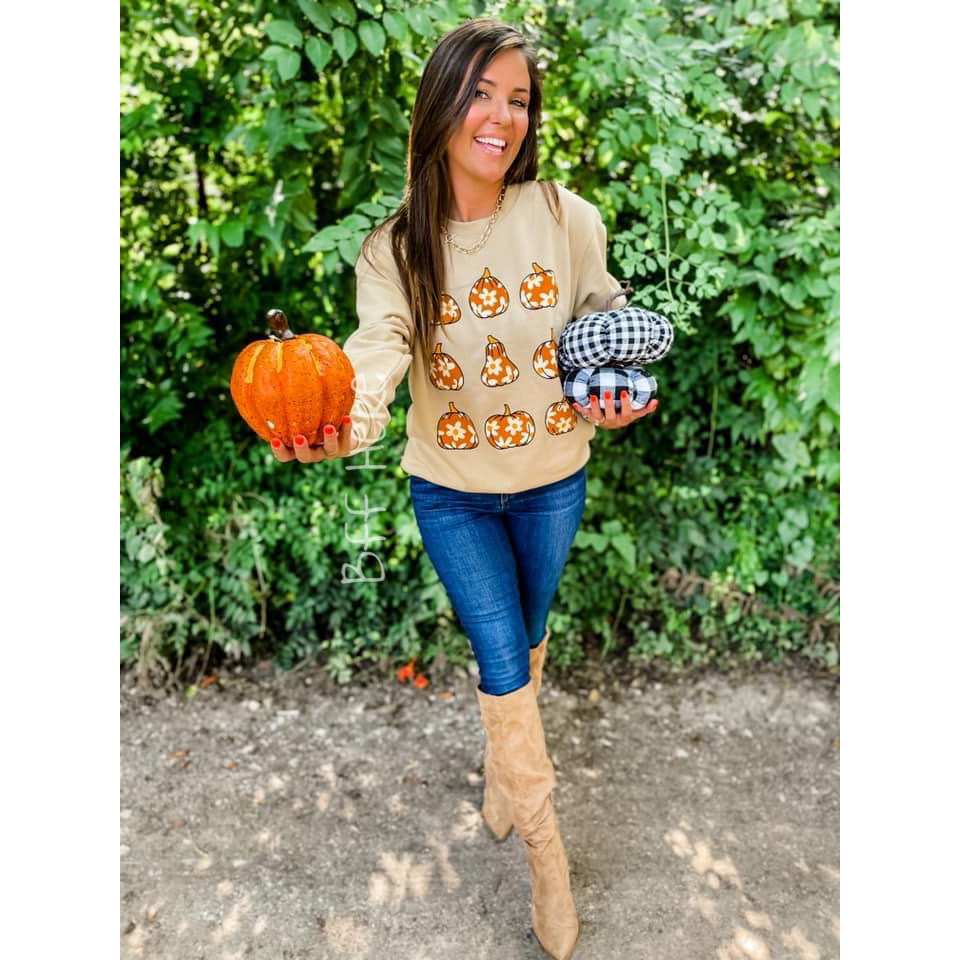 Daisy Pumpkin Sweatshirt - BFF Here