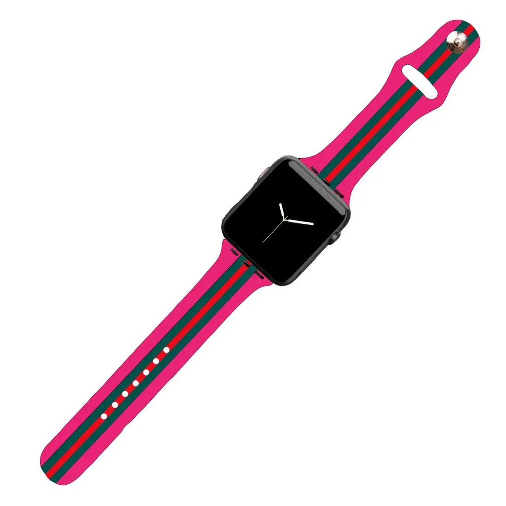 Viv Apple Watch Bands — Pink/Green Stripe - BFF Here