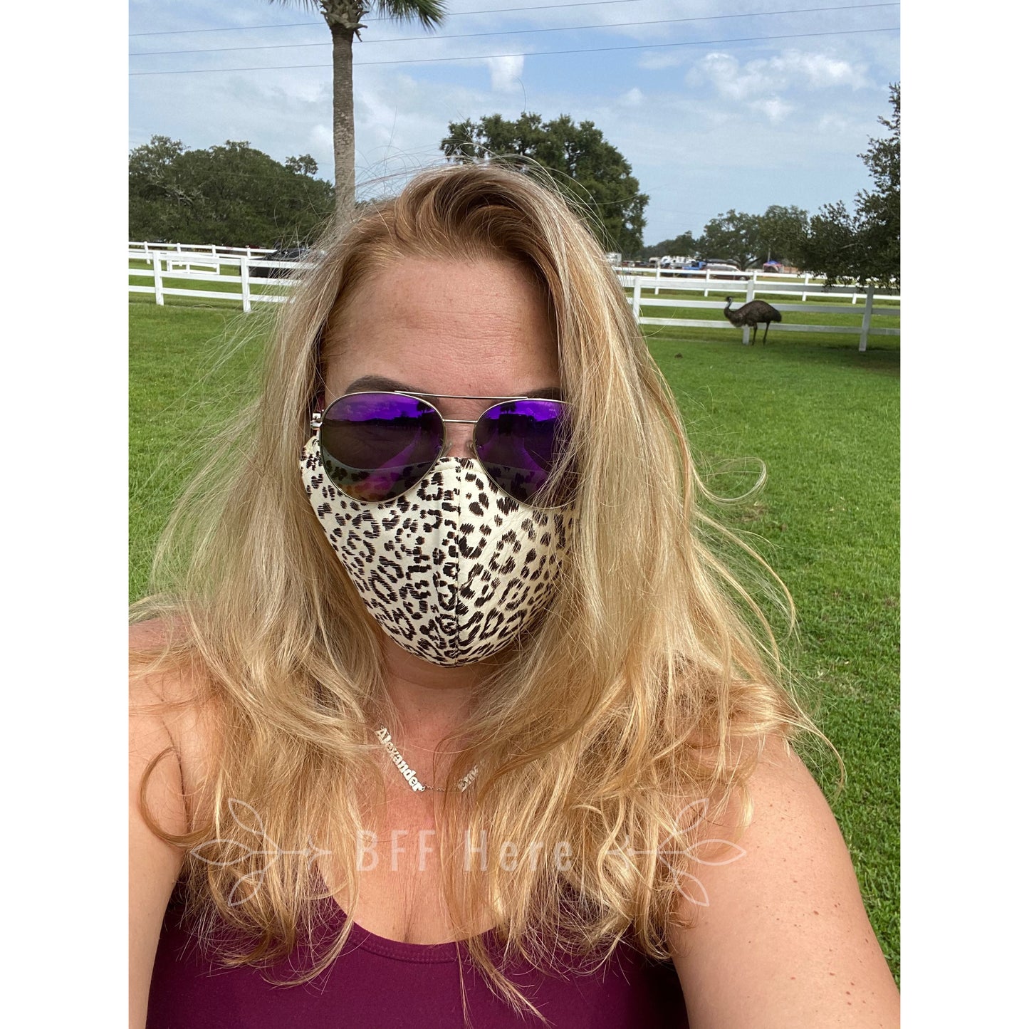 Natural Leopard Adult Everyday Filter Fabric Face Mask - BFF Here