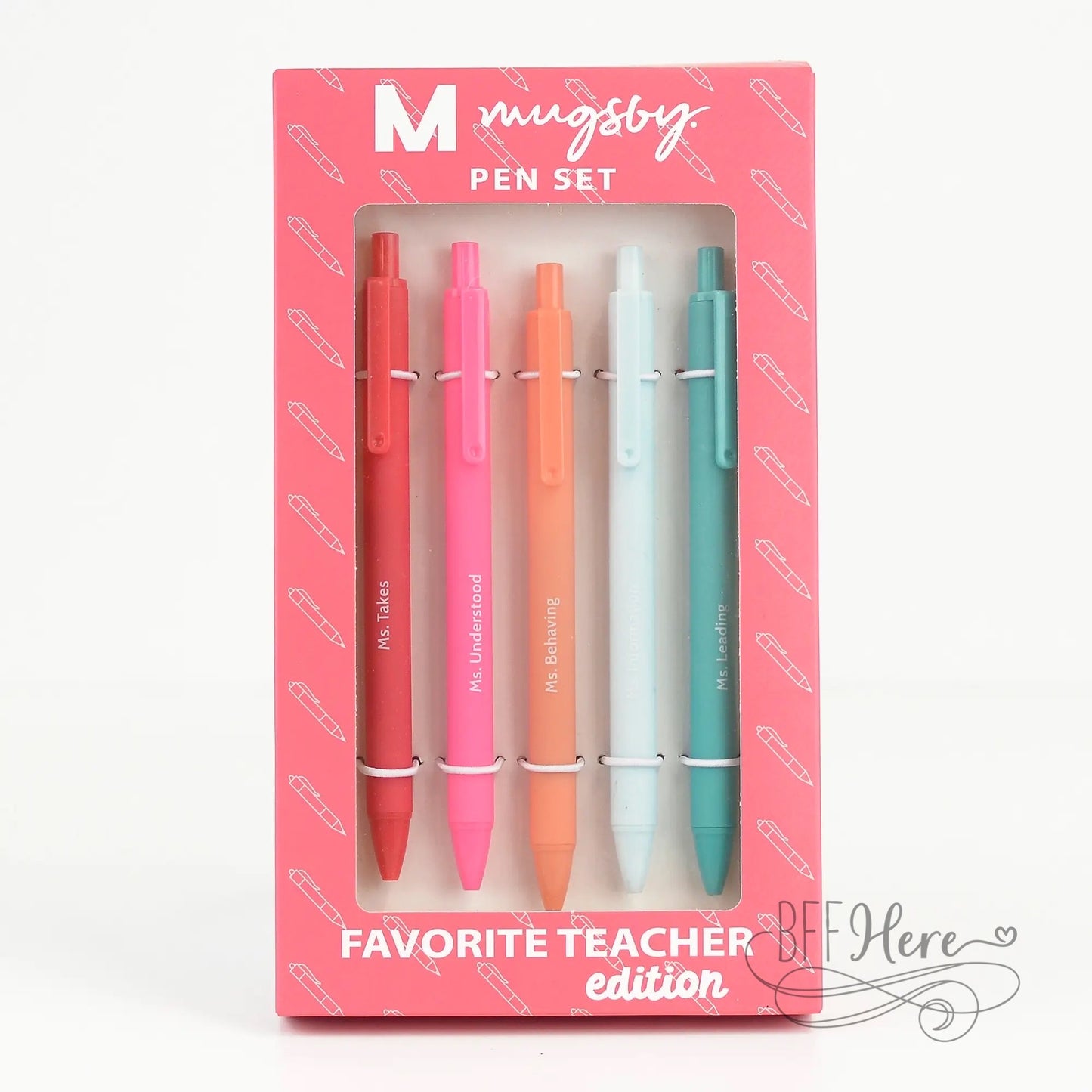 Favorite Teacher Pen Set Funny Edition - BFF Here