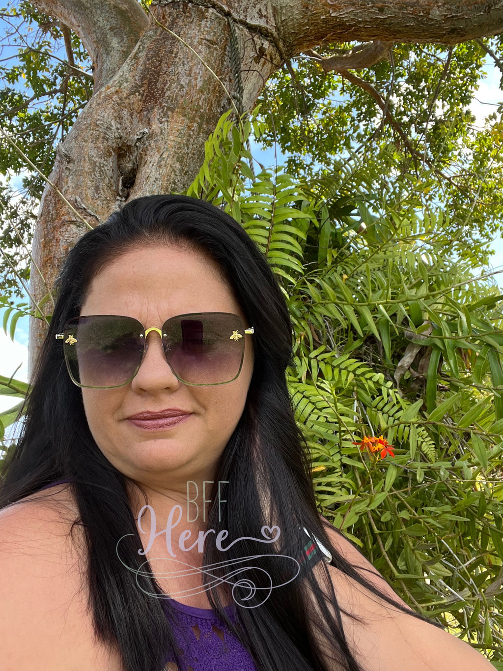 Honey Bee Square Framed Sunglasses -- Choice of Color - BFF Here