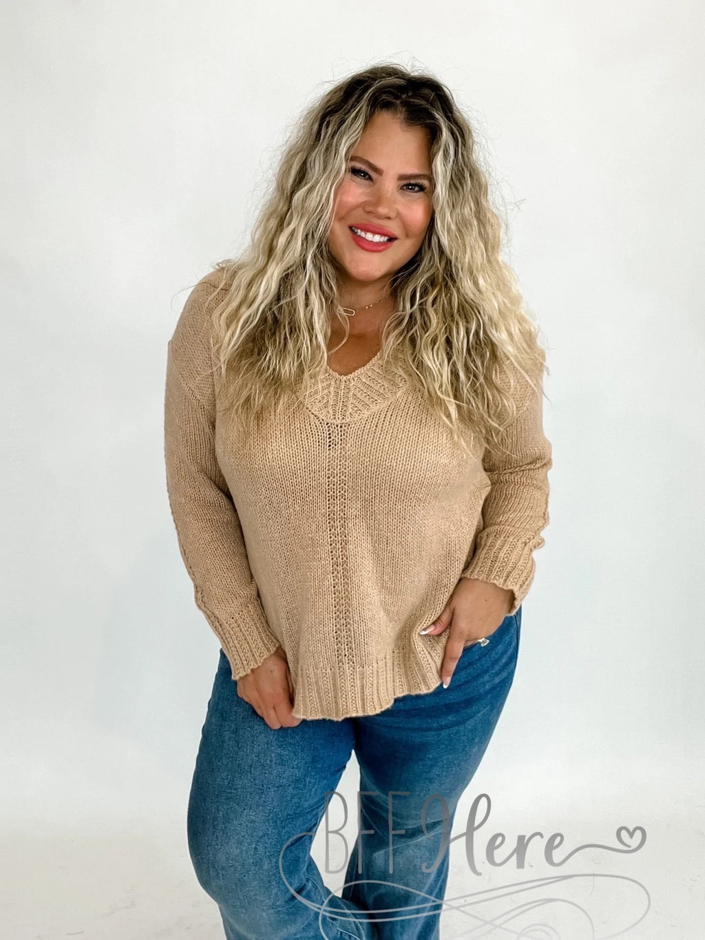 Very Impressed V-Sweater - BFF Here