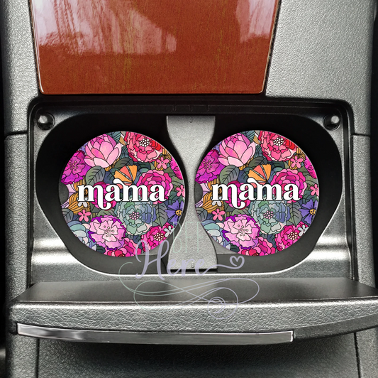 Mama Floral Car Coaster - BFF Here