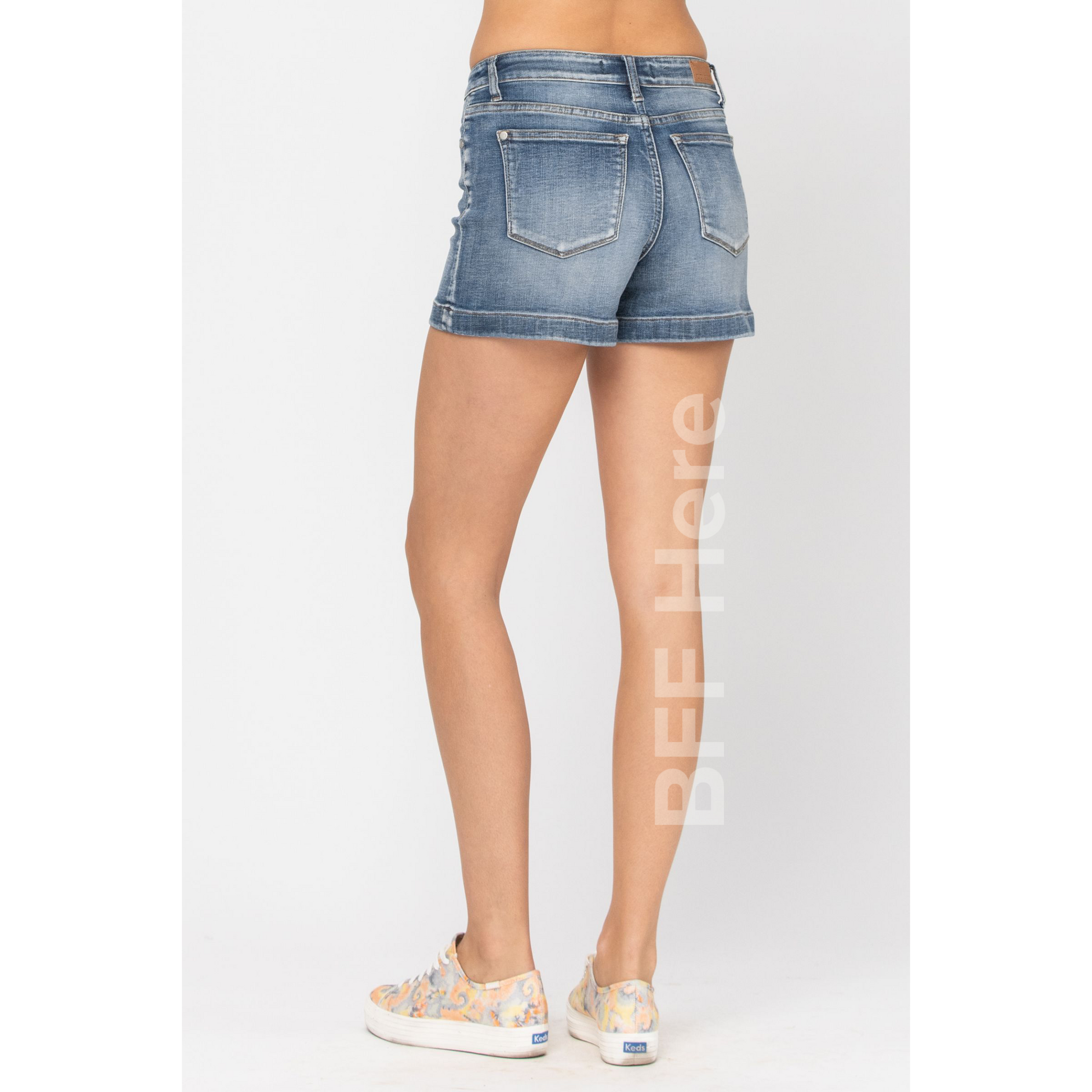 High Waisted Hem Shorts by Judy Blue - BFF Here