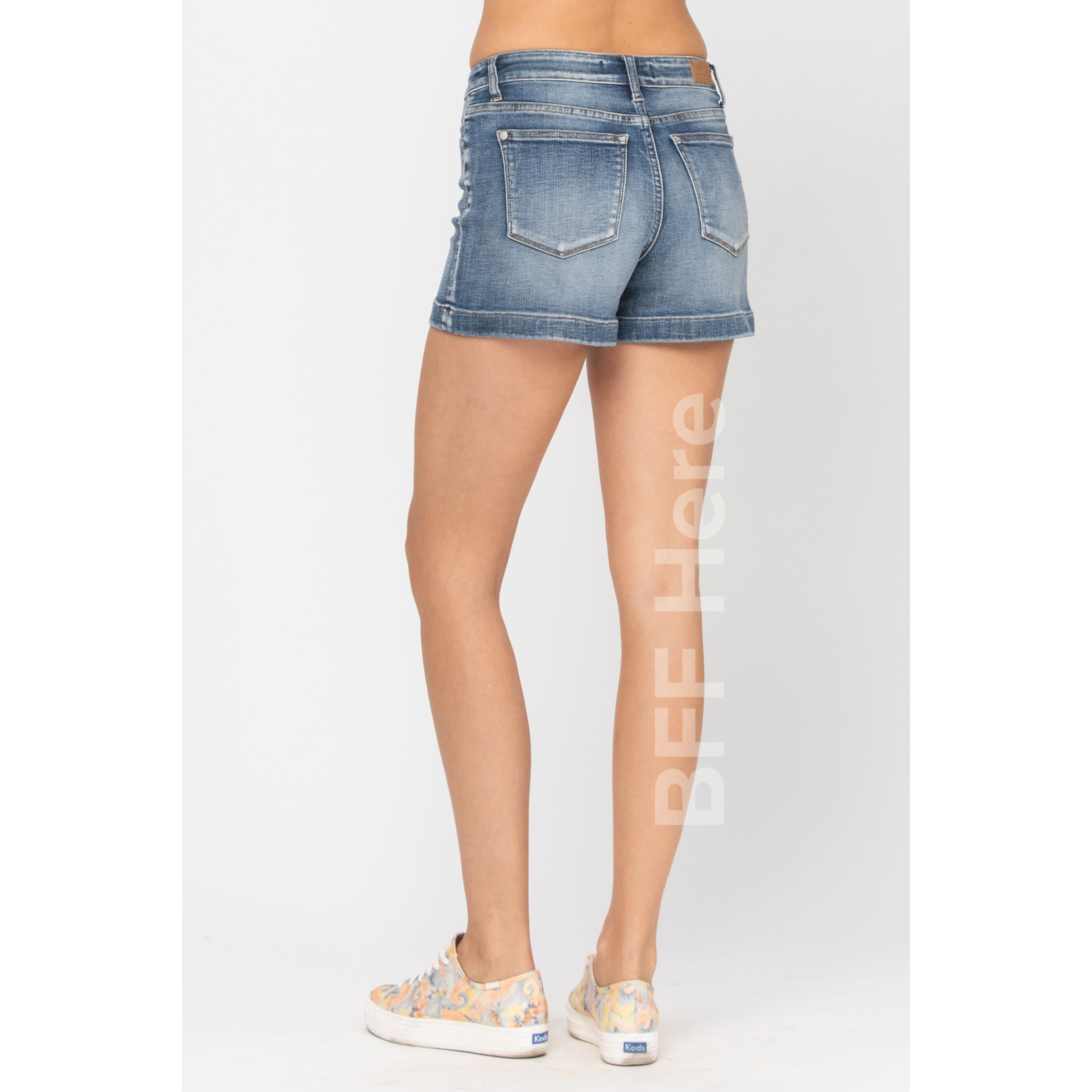 High Waisted Hem Shorts by Judy Blue - BFF Here