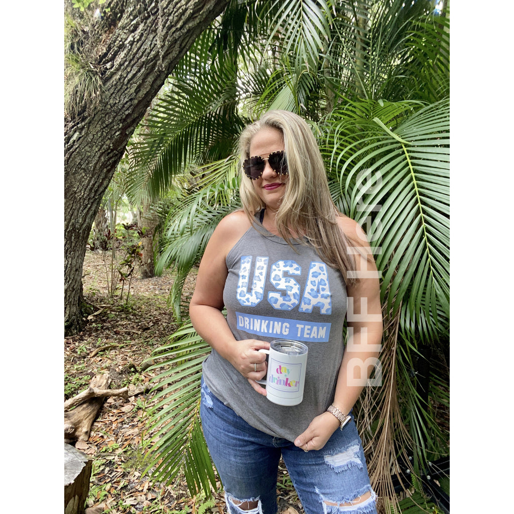 USA Drinking Team Tank - BFF Here