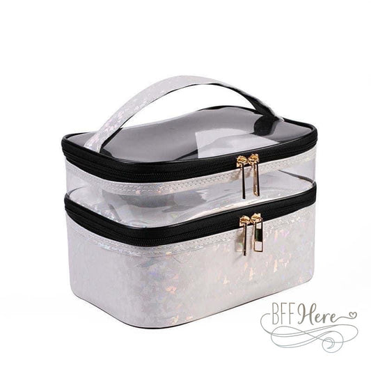 Cosmetic Bag — White Shimmer - BFF Here