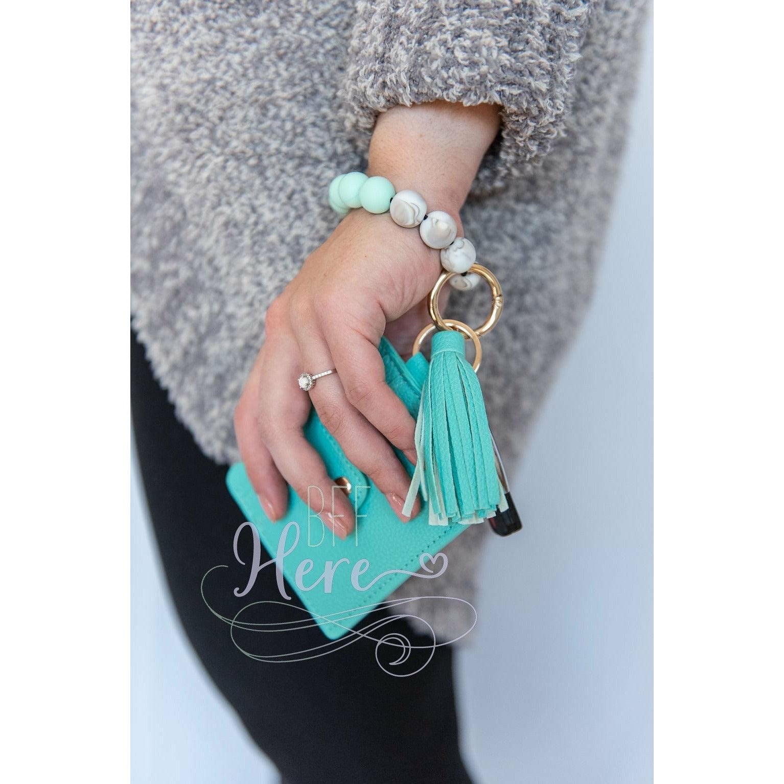 Dara Wristlet Keychain -- Mint - BFF Here