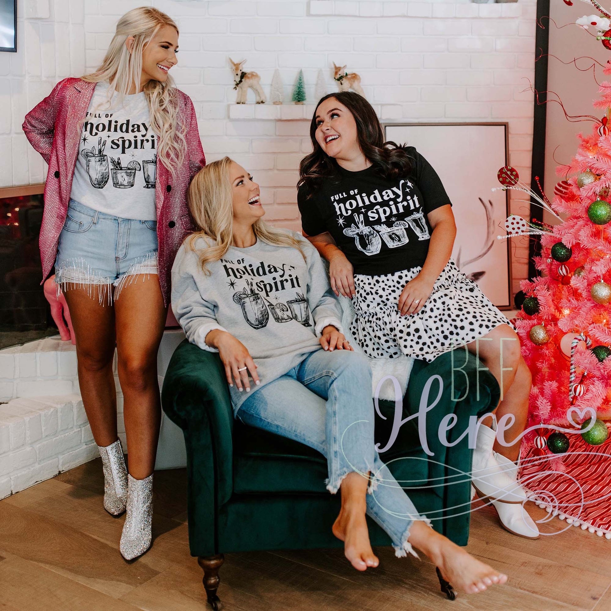 Full of Holiday Spirit Sweatshirt -- Choice of Color - BFF Here